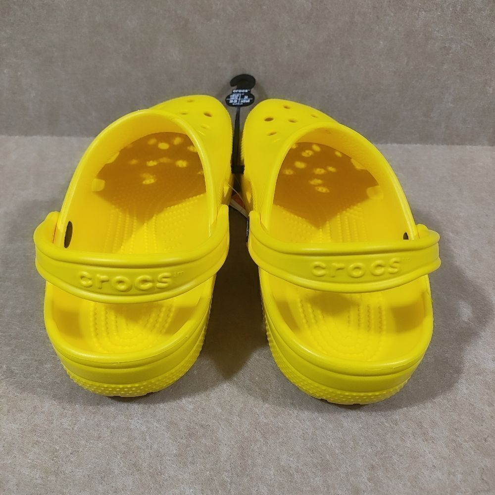 Crocs Classic Unisex Lemon Citron Yellow Clogs Men Women - Picture 3 of 4
